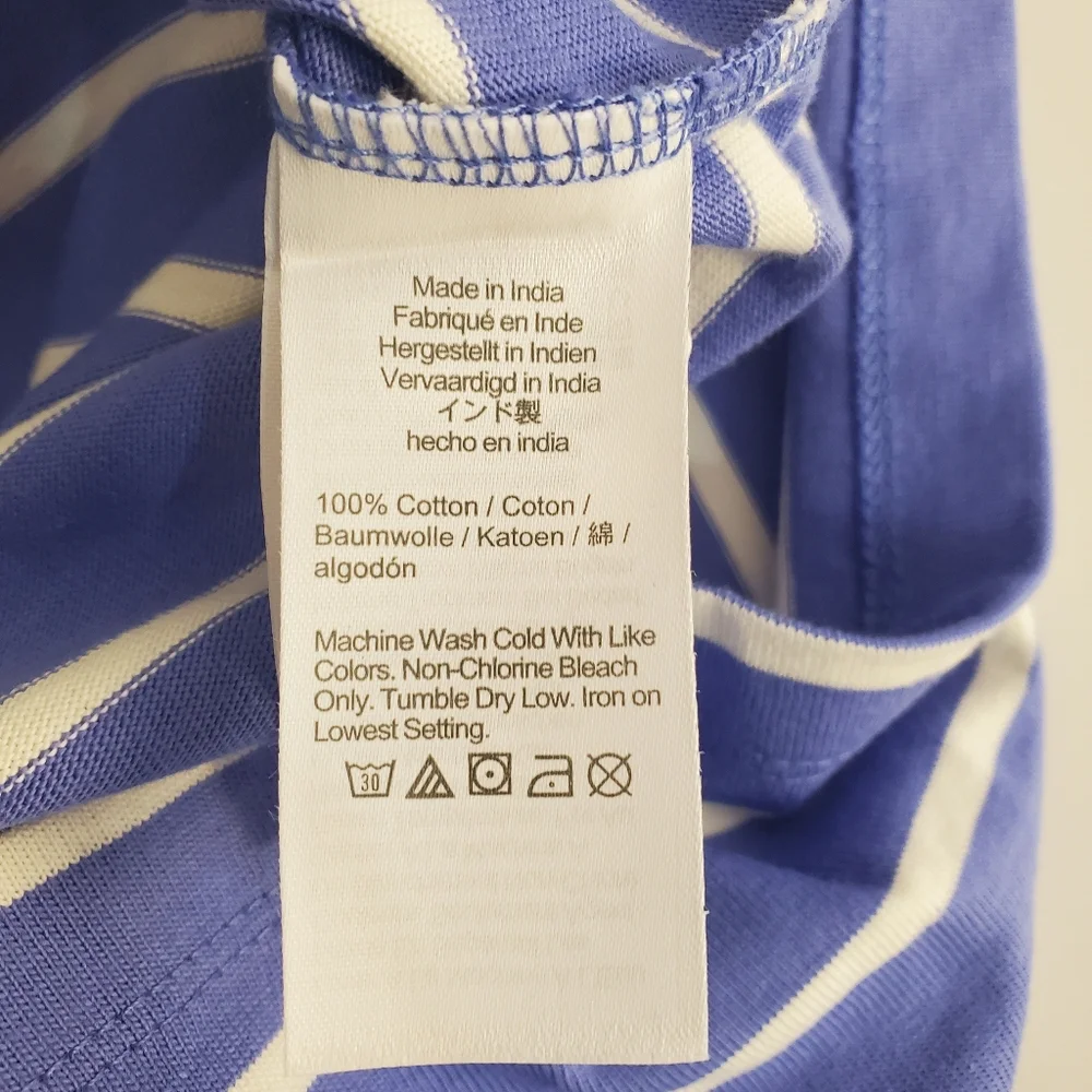 J. Crew Striped long-sleeve side-button Size Large Nwt